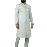 Alluring Mint Green Floral Thread Embroidered Sherwani | Father Son Combo | Jaipurio Collection